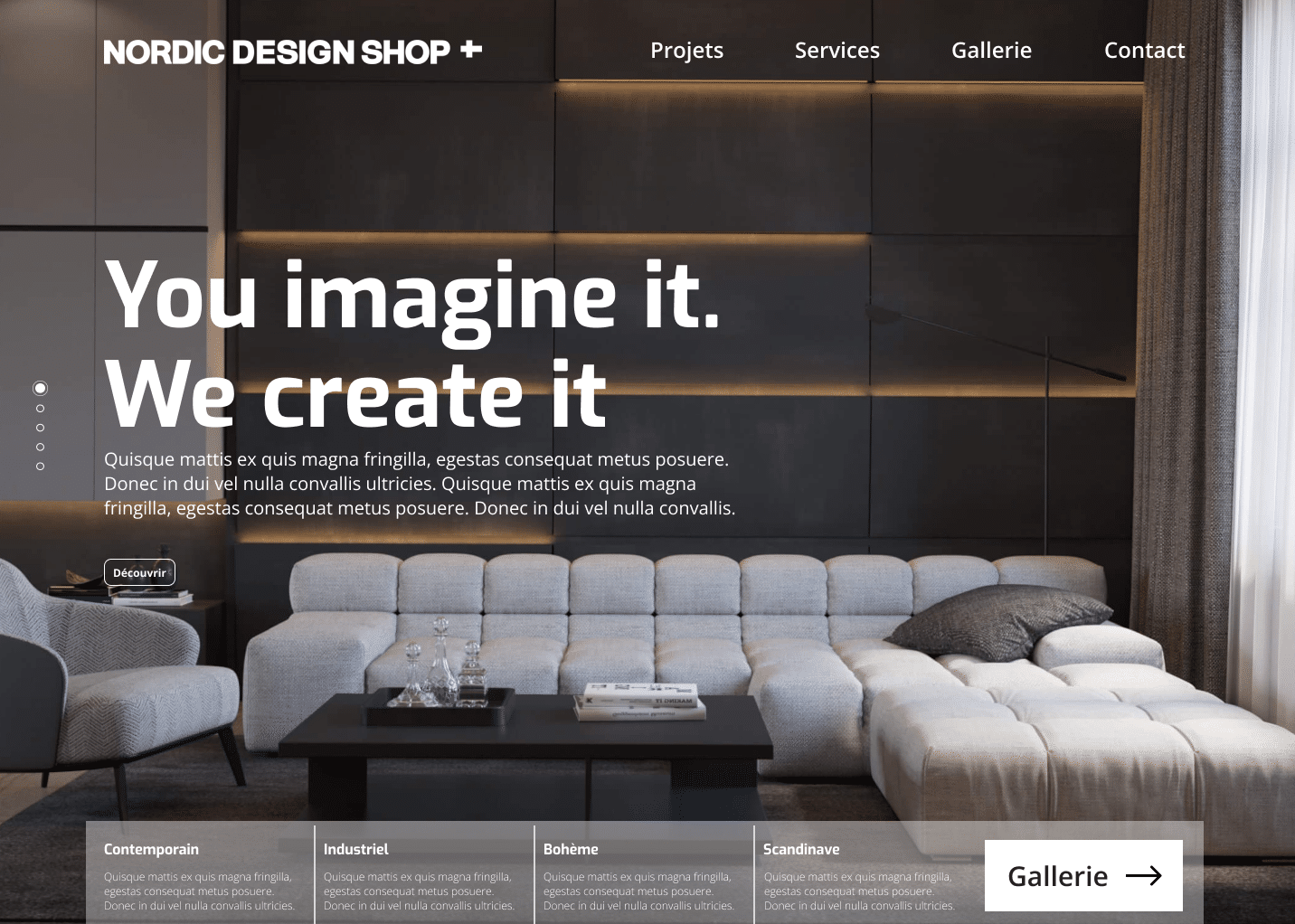 Maquette site web Nordic Design Shop
