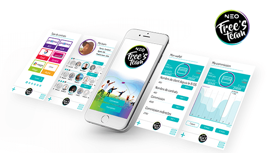 Interface application Free's Team